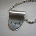 PMC Fine Silver Alter Ego Reversible Hand Stamped Phrase Necklace Good Bad