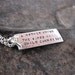 PMC Fine Silver Stamped Mother's Phrase Pendant Necklace A Mother Knows the Words Her Child Cannot Say