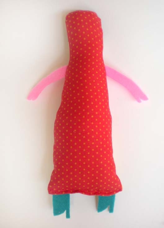 ESTELLE with black hair original hand painted SOFTIE art DOLL