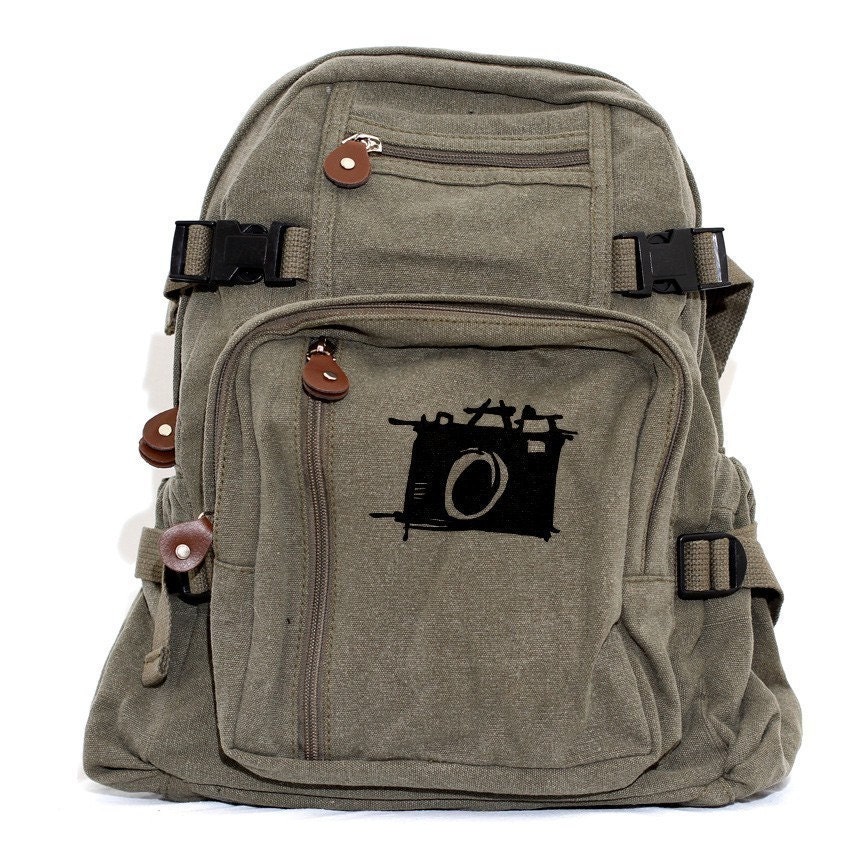 Backpack: Sketch Camera - Small Backpack for Men & Women