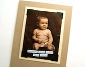 For the LADIES BABY  Fun Vintage Ad Photo Card - Rolls are Cute - Recycled Paper