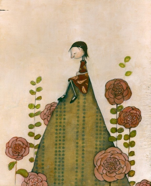 girl with roses