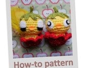 Amigurumi Easter strawberry chicks crochet pdf pattern