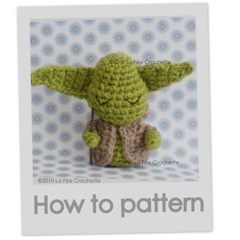 Amigurumi Little Yoda Star Wars doll crochet pattern in pdf
