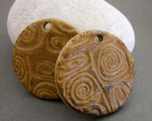 Handmade Ceramic Pendant Pair
