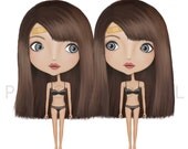 Customised Plasterdoll Print for Sisters (10x 12 inches)