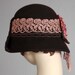 Chocolate Brown Felt Cloche