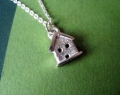 Tiny House Necklace in Sterling Silver