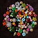 MISTO... mixed vintage colored flowers and Lucite beads(120 pcs.) 3