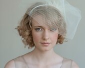 Double layer tulle and russian veil headband - Style 020 - Ready to Ship - Best Seller