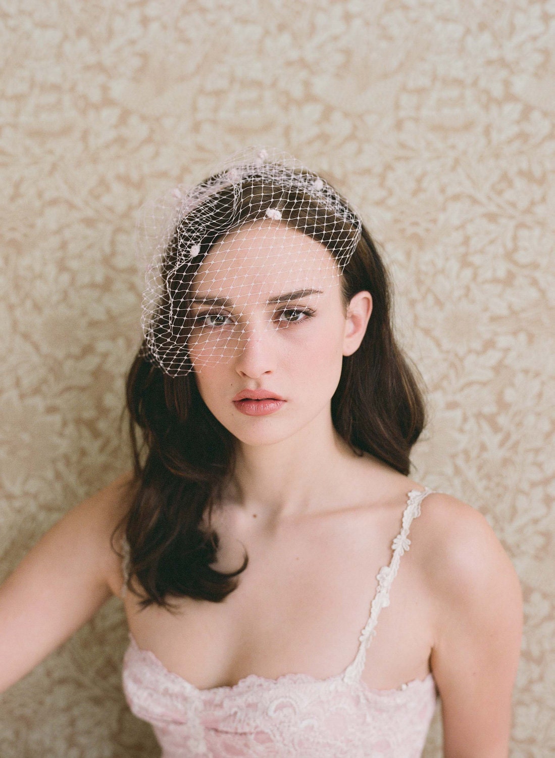 Bridal birdcage veil - Mini birdcage veil with dots - Style 217 - Made to Order