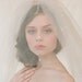 Bridal blusher wedding veil - Double layer teardrop veil in champagne, ivory or white - Style 111 - Ready to Ship