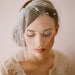 Bridal tulle veil with pearl beads - Mini tulle veil with pearls - Style 212 - Ready to Ship