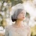 Bridal birdcage veil - Double layer full birdcage veil - Style 213 - Ready to Ship