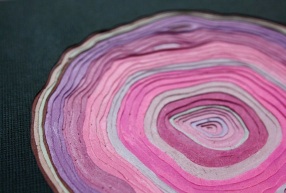 Pink Geode - Original Hand-Cut Paper Art