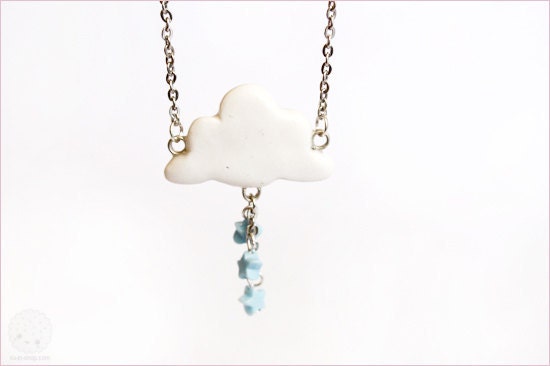 Cloud Necklace - whimsical handmade jewelry