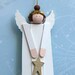Angel Wood Christmas Ornaments - Set of 3