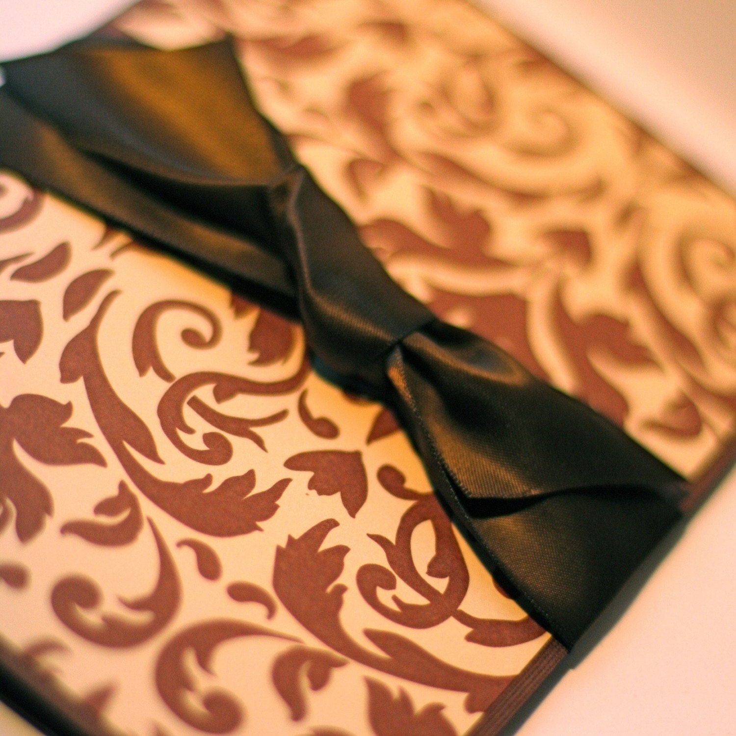 Bronze Flourish Wedding Invitation