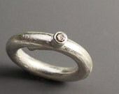 ON SALE - 50 Percent Off - Chocolate Diamond Twig Ring - Thick Branch Ring - Diamond Engagement Ring - Size 5.5 - Ready to Ship