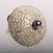 Sterling silver sea urchin adjustable ring with a black pearl