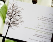 Sittin in a Tree - Wedding Invitation Featuring Two Love Birds on Recycled or Cotton Card Stock  - Design Fee