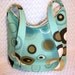 Hobo Bag Slouch Purse Multi-Use Bag Hobo Purse Market Tote Slouchy Bag Aqua and Brown Circles and Dots