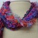 Purple Festival braids Gypsy Fringe Scarf skinny lariat Hippie neck wear