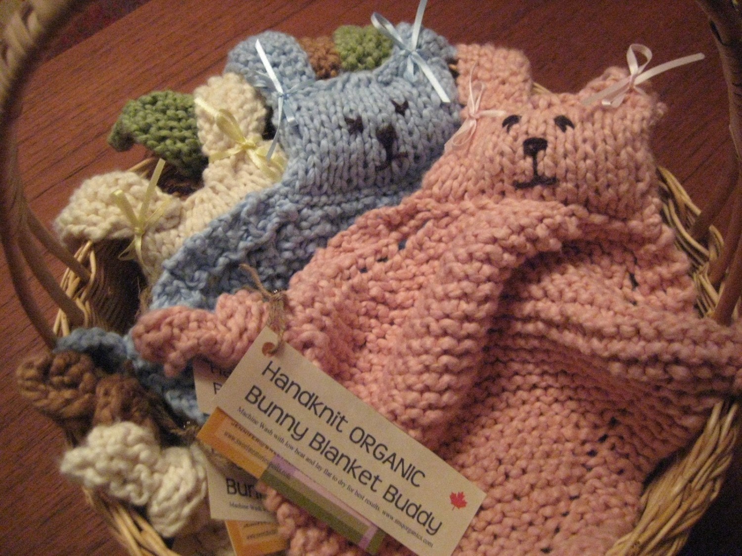 Organic Baby Blanket Toy - Bunny Buddy - 11 Colours to Choose