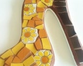 Hippy High Heel Mosaic Shoe Wall Art