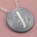 Art Nouveau Initial Pendant - original artwork -  letter I