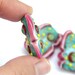 Frilly - Handmade Lampwork Glass Bead Set in Bright Colors (3) OOAK