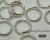 4mm Bright Sterling Silver Open Jump Rings 21 Gauge F29- 100 pcs