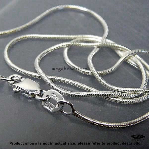 18 in. Italy 925 Sterling Silver Snake Chain 1.2mm Necklace FC15