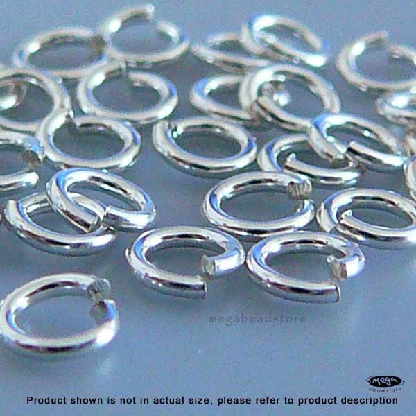 4mm 925 Sterling Silver Open Jump Rings 21 Gauge F29- 100 pcs