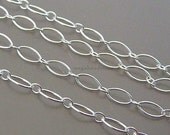 5mm Sterling Silver Chain Oval Long and Short Links Loose Chain CH60 - 10 Ft