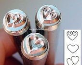 Hearts - Metal Stamping Punch Tool- Double Heart- Heart- Scroll Heart