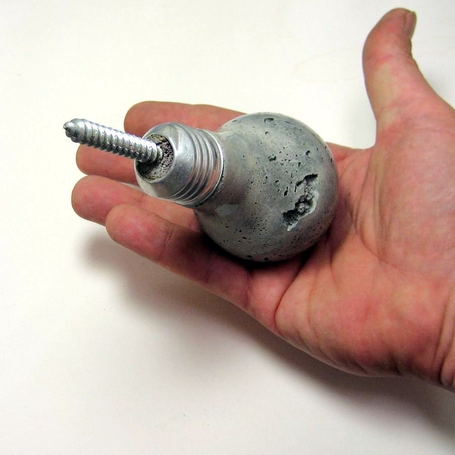 Concrete Lightbulb Wall Hook - Mortar Mix