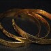 Hand Etched Gold Plated Brass and Copper Bangles - Set of 3