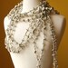 Wearable Art - Fiber Jewelry - Sea Kelp Collection - No.1 - Organic Cotton Crocheted Lariat (Necklace, Scarf, Belt)