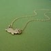 monsieur bunny necklace raw brass bunny with 14kt gold filled chain