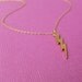 gold lightning bolt necklace 14kt gold filled chain gift for her