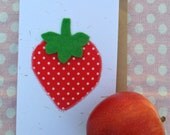 Eco friendly strawberry card - blank