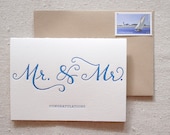 Mr. and Mr. Letterpress card