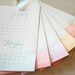 Sale - 2012 Letterpress and Dip-Dyed Calendar