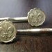 Rebirth Mini Medallion Fleur de Lis Hair Pins -- Silver
