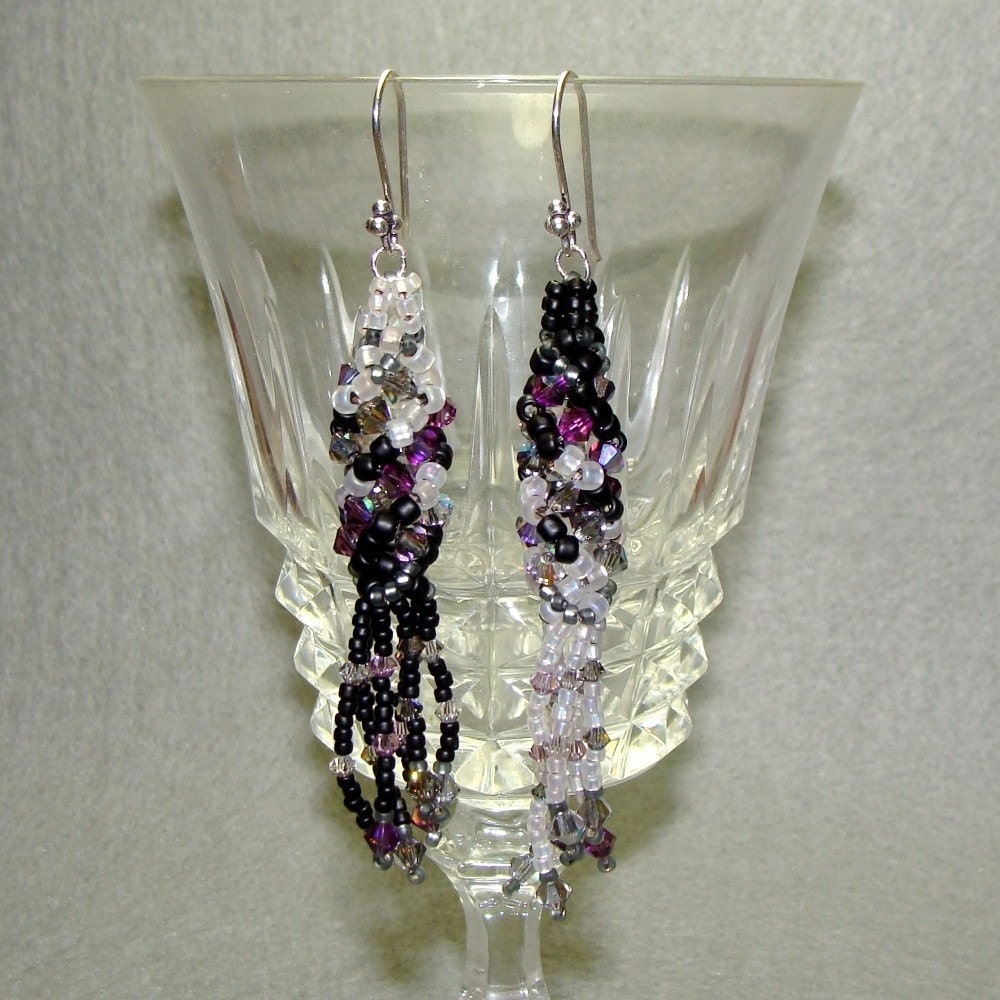 Black and White Harelquin Earrings