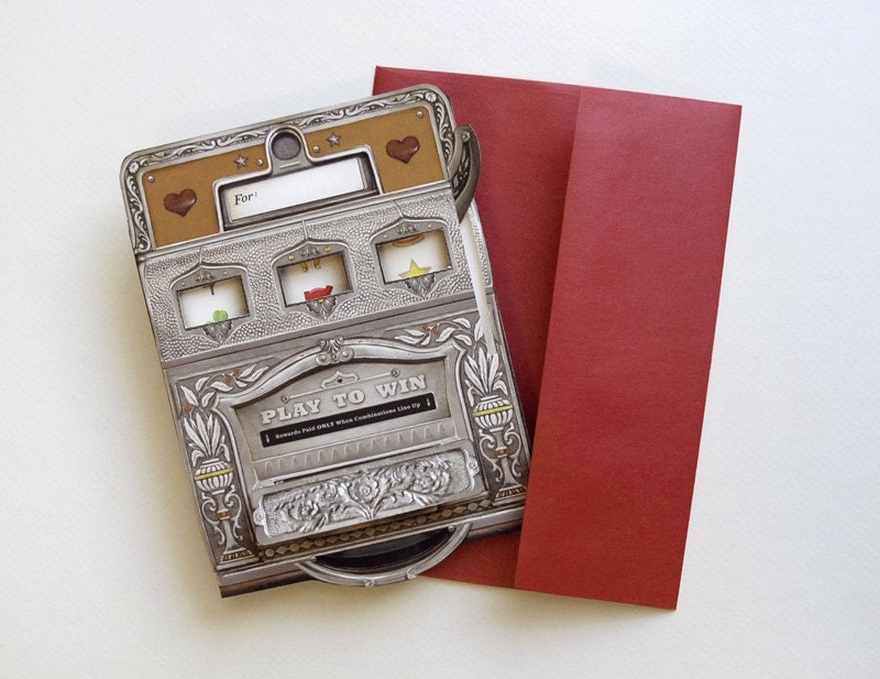 Slot Machine Custom Message Pop Up Card
