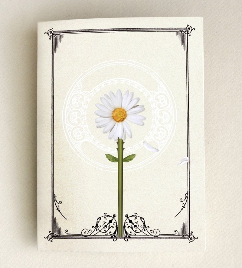 Pushing Up Daisies Boston Terrier Pop Up Card