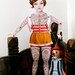 Victorian Tattooed Lady Paper Puppet Doll