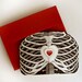 Ribcage Heart Custom Scratch Off Card